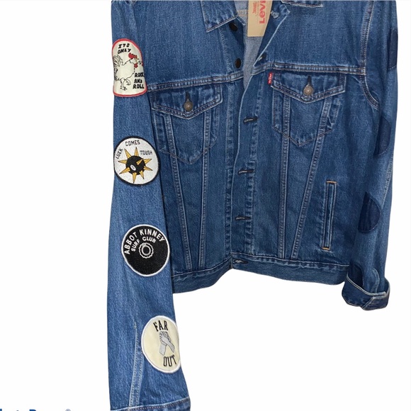 Men’s Levi's The Patch Sleeve Denim Trucker Jacket - Picture 4 of 6